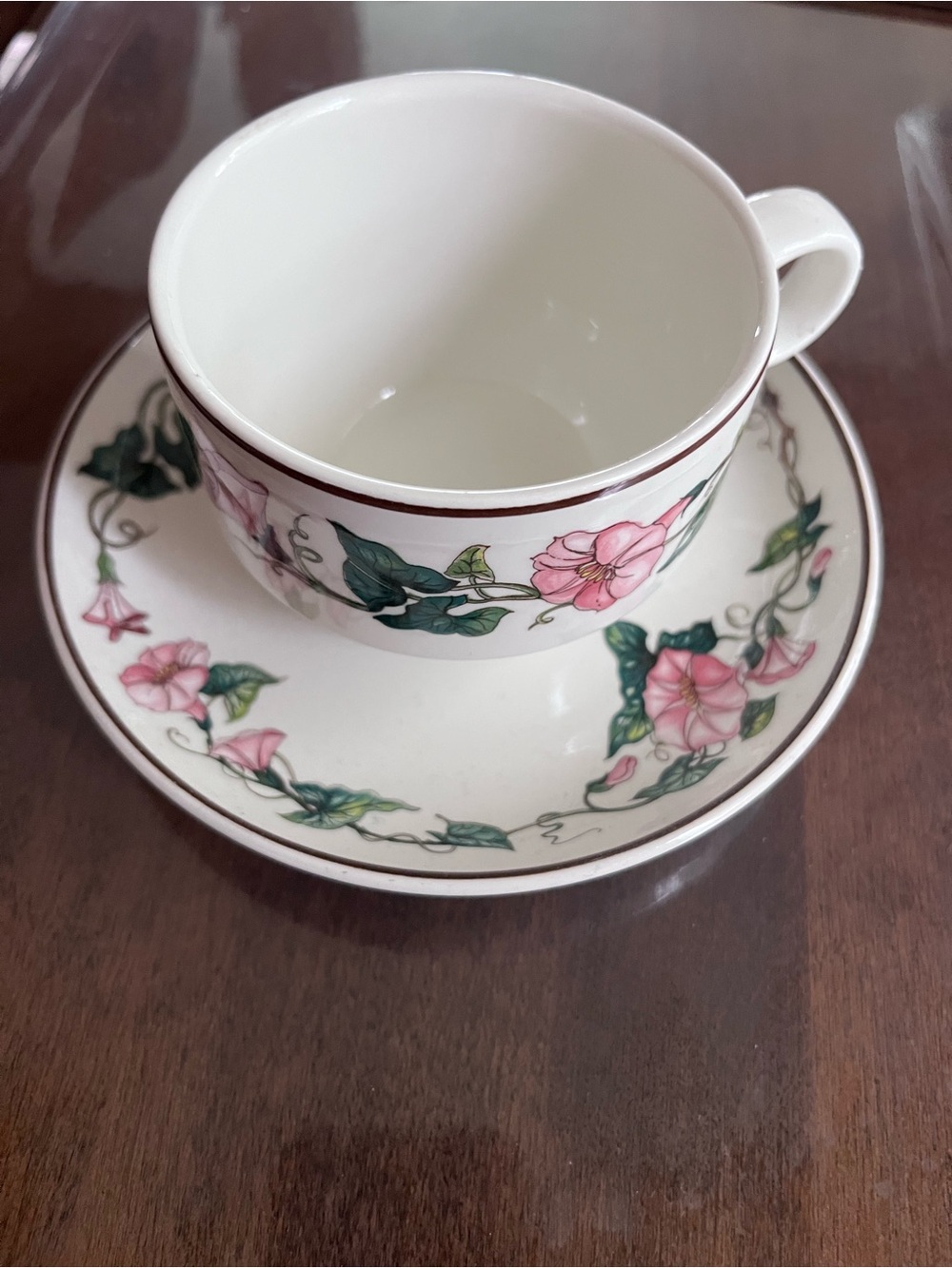 Willeroy and Bosch Porcelain cup and Saucer - Pink Floral Palermo